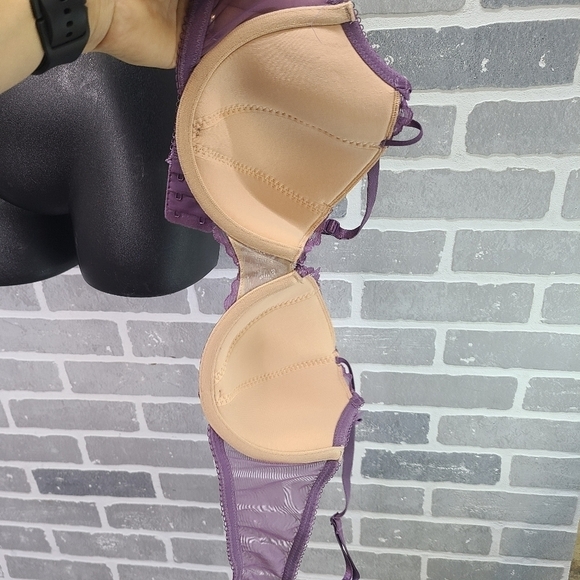 Adore Me Bra Women 38C Underwire Purple Lace Bra - Picture 8 of 8